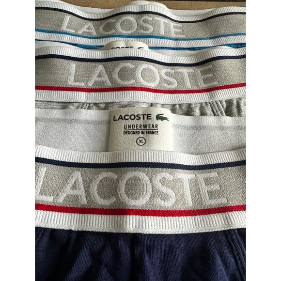 VTG NWOT LaCoste Brazilian trunk underwear 3 pairs gray blue size XL - Picture 6 of 6